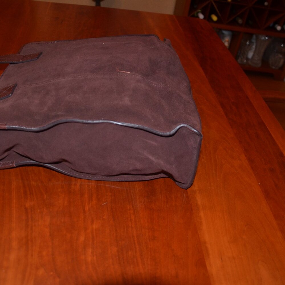 Cole Haan Brown Suede Tote Bag - Picture 3 of 6